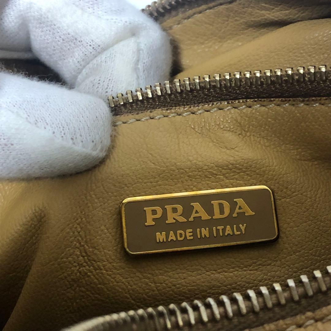 PRADA vigntage ハンドバッグ ミニボストン レザー カデナ キー