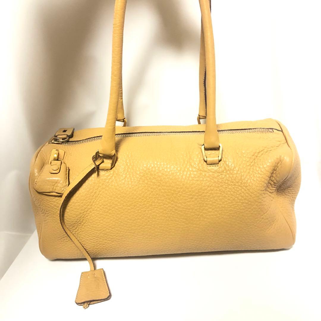 PRADA vigntage ハンドバッグ ミニボストン レザー カデナ キー