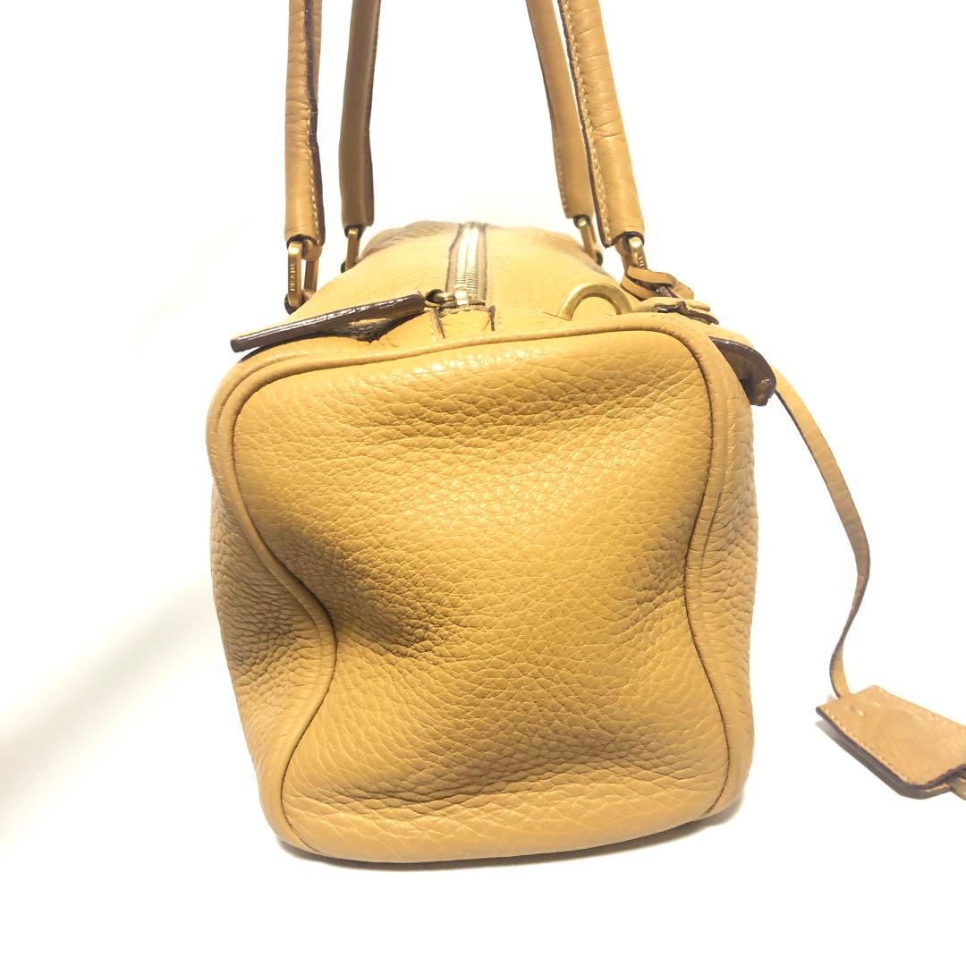 PRADA vigntage ハンドバッグ ミニボストン レザー カデナ キー