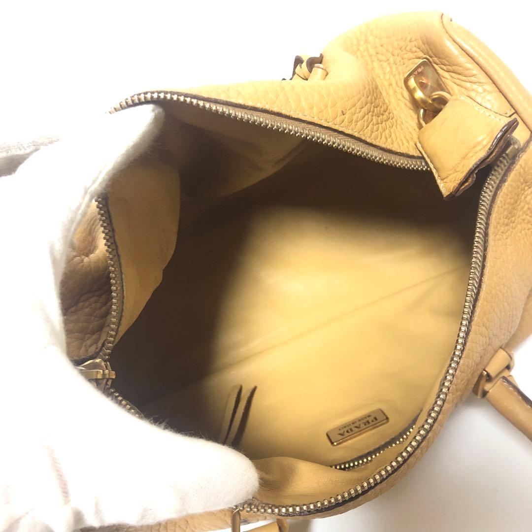 PRADA vigntage ハンドバッグ ミニボストン レザー カデナ キー