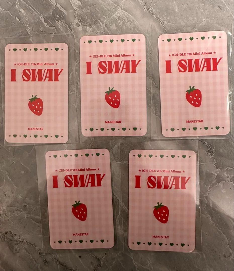 (G)I-DLE  I SWAY makestar イチゴ 　5枚コンプセット