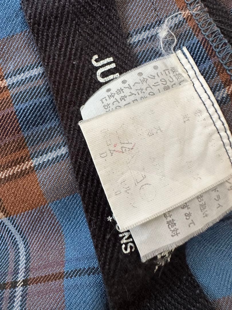 AD2001 JUNYA WATANABE タータンチェック ラップスカート