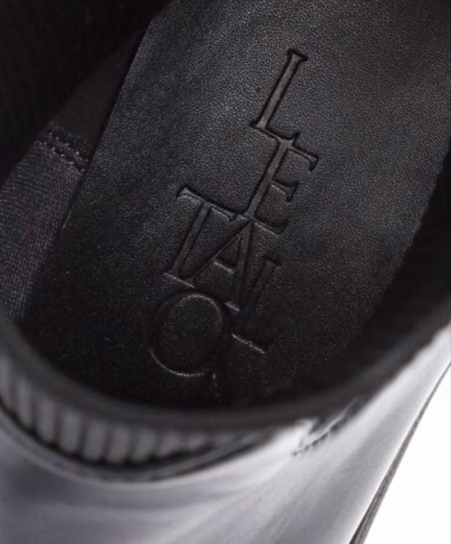 最終価格 Le Talon ルタロン 24.5 アンクルリブ ショートブーツ 黒