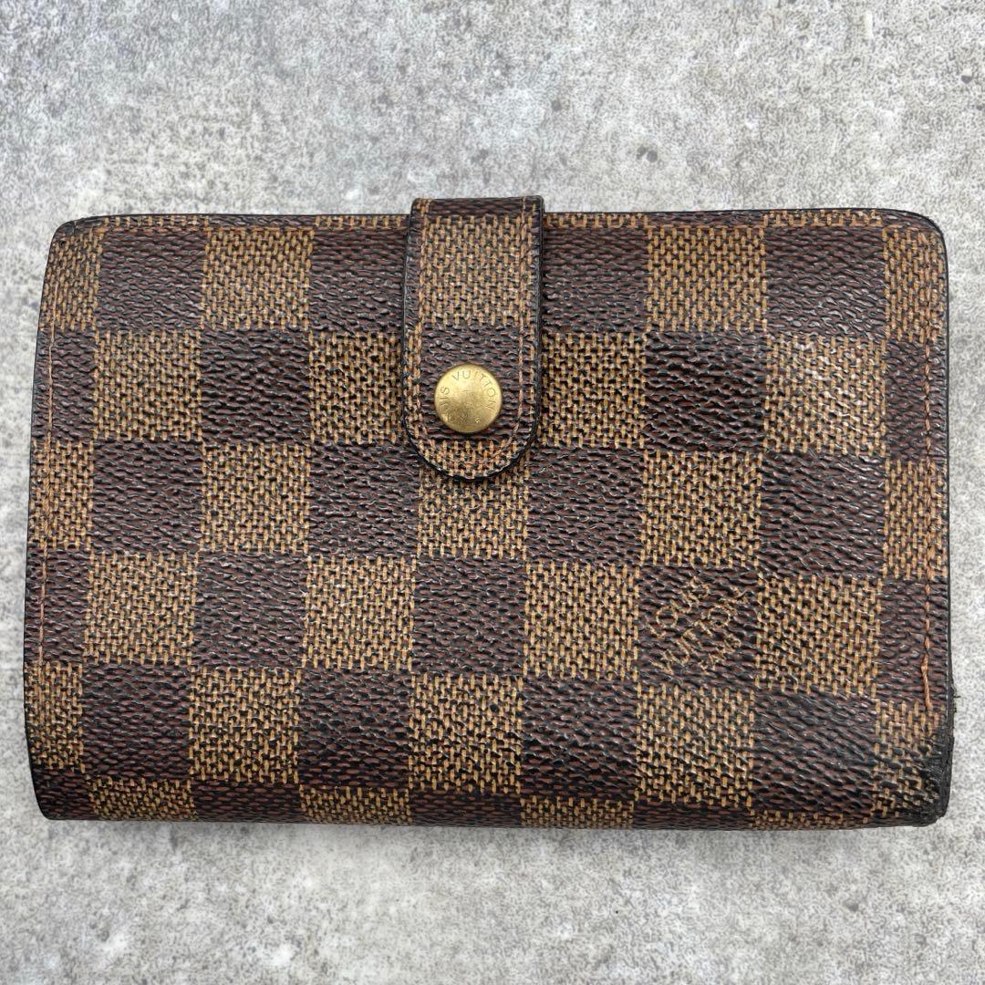 【微美品】LOUIS VUITTON ルイヴィトン　ダミエ　折り財布 がま口