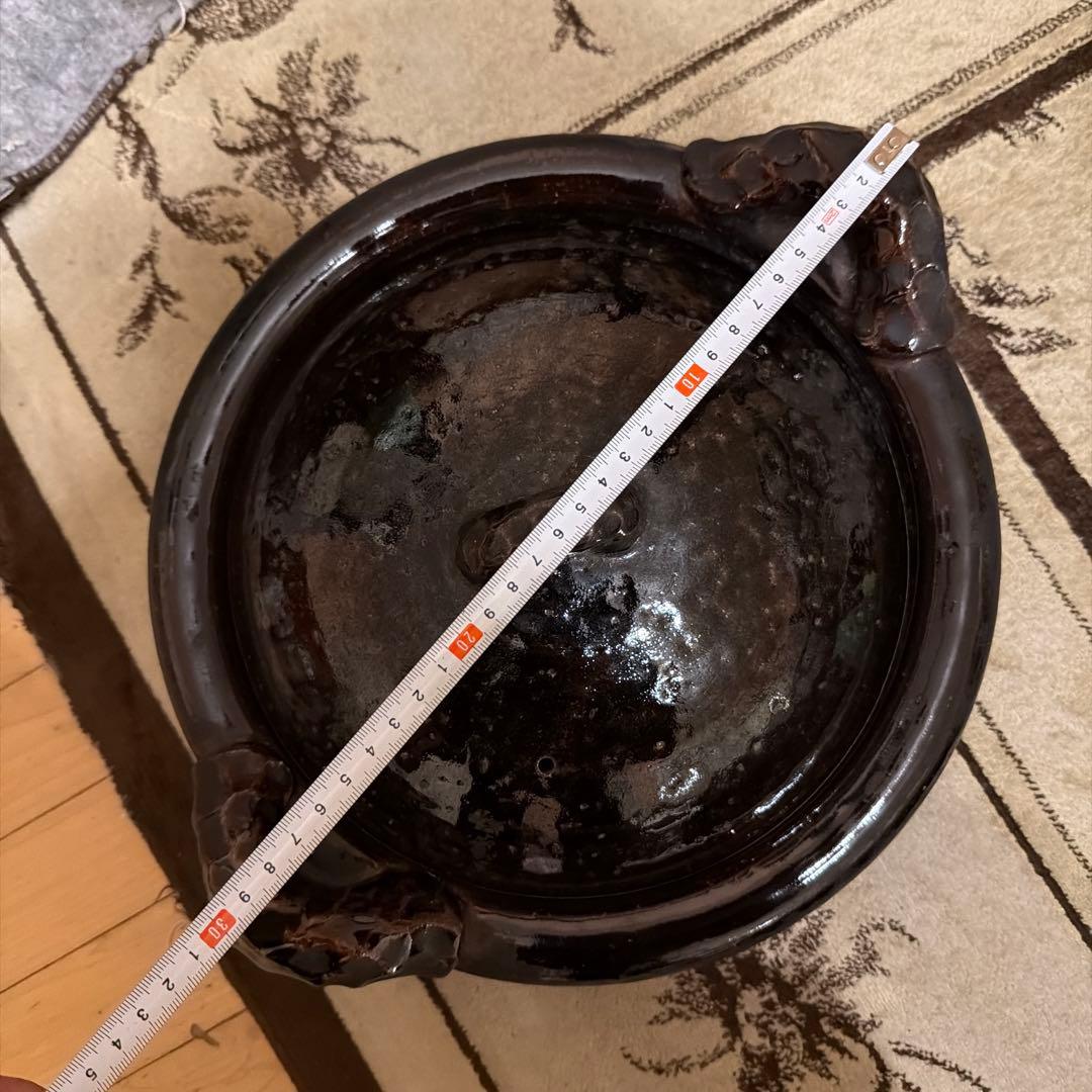 土鍋　丸鍋　黒鍋　伊賀焼
