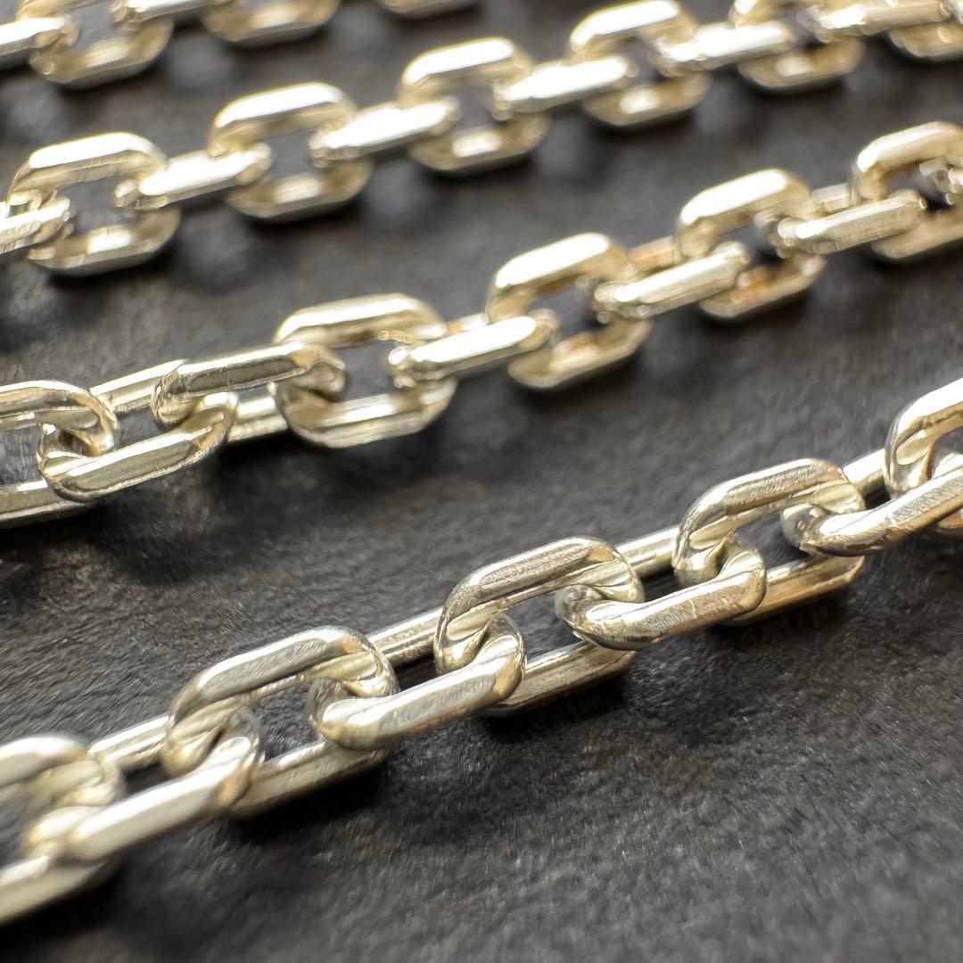 【太め 50㎝】太角チェーンネックレス silver925