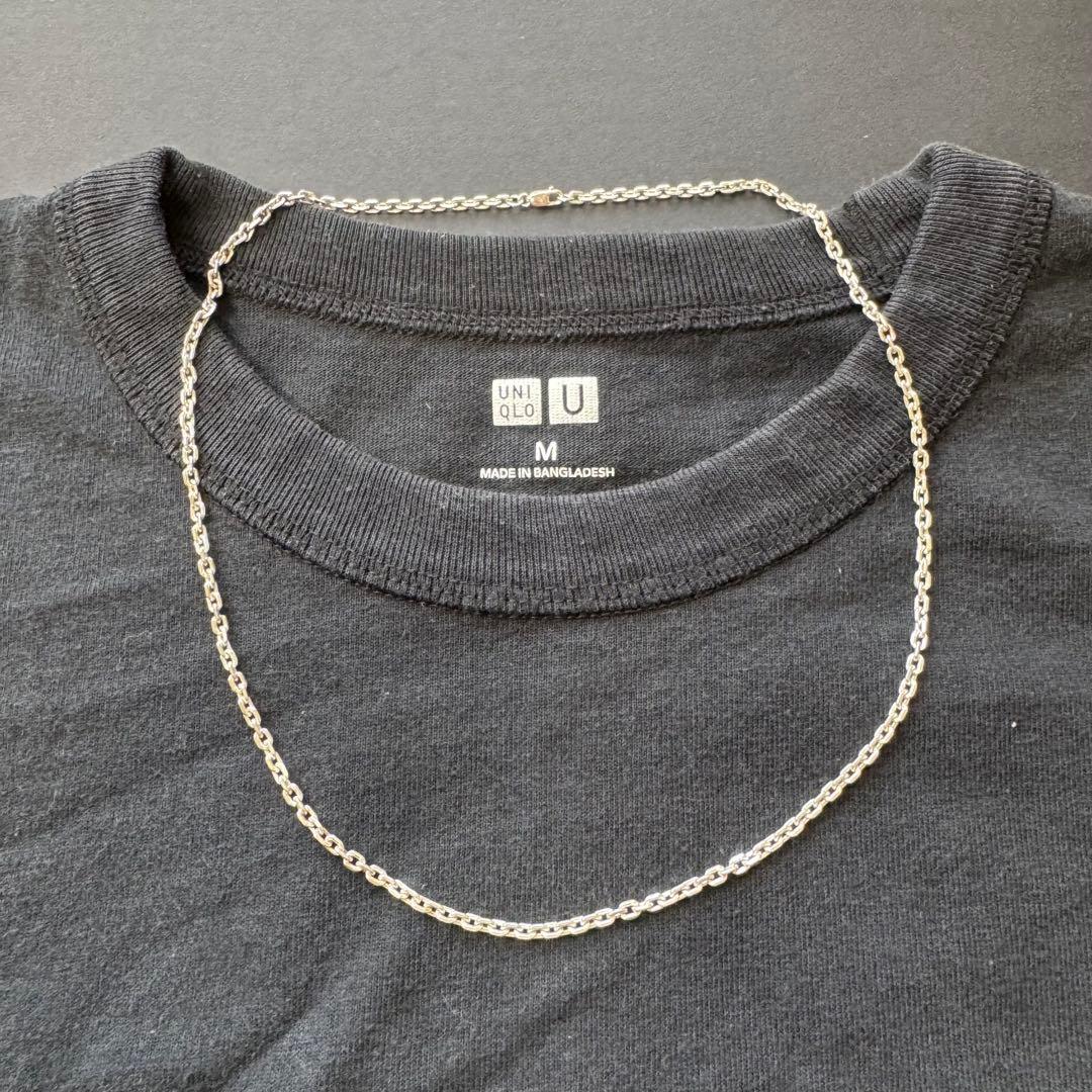 【太め 50㎝】太角チェーンネックレス silver925