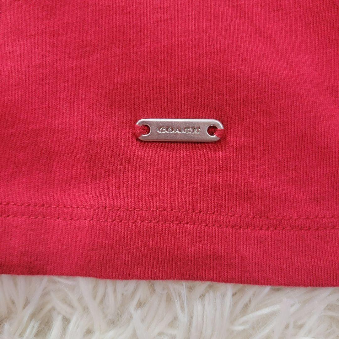 COACH　コーチ　赤　レッド　ノースリーブ　タンクトップ　お洒落　リゾート