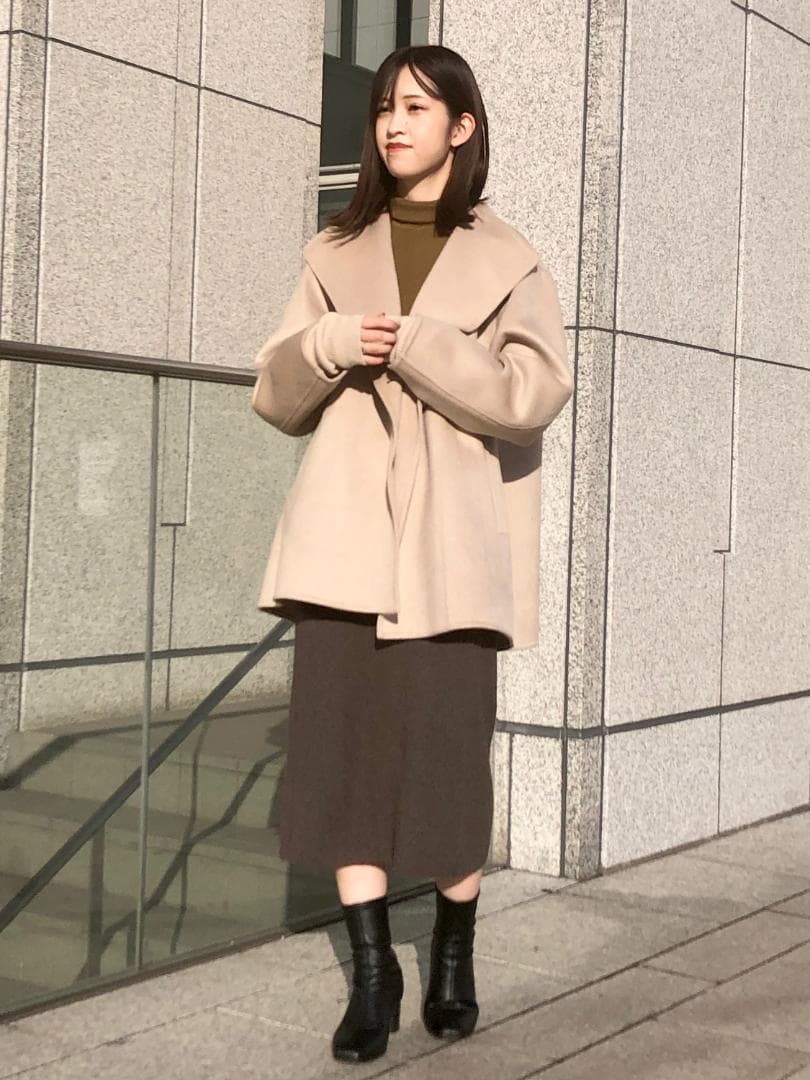 1.3万　uniqlo　ユニクロ　3D カシミヤ リブ　スカート　カシミア　XL