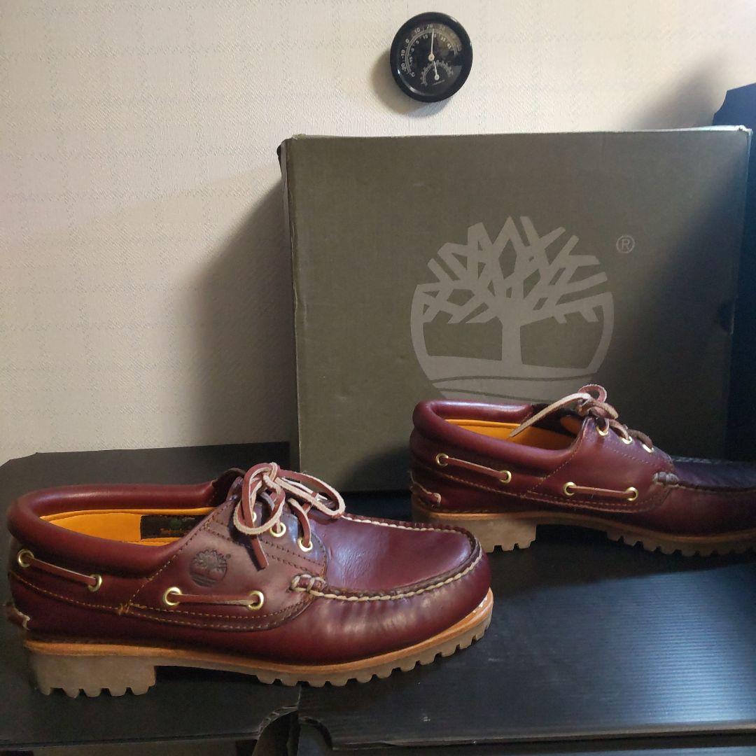 【ケア済・値下げ可】Timberland 3eye バーガンディ