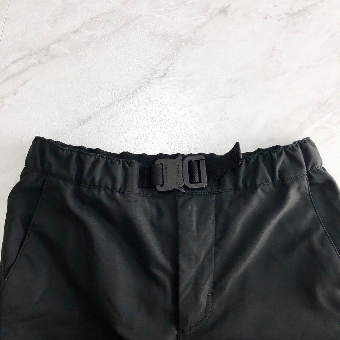 【美品】MONCLER ナイロン パンツ マグリア ラバー ベルト ブラック