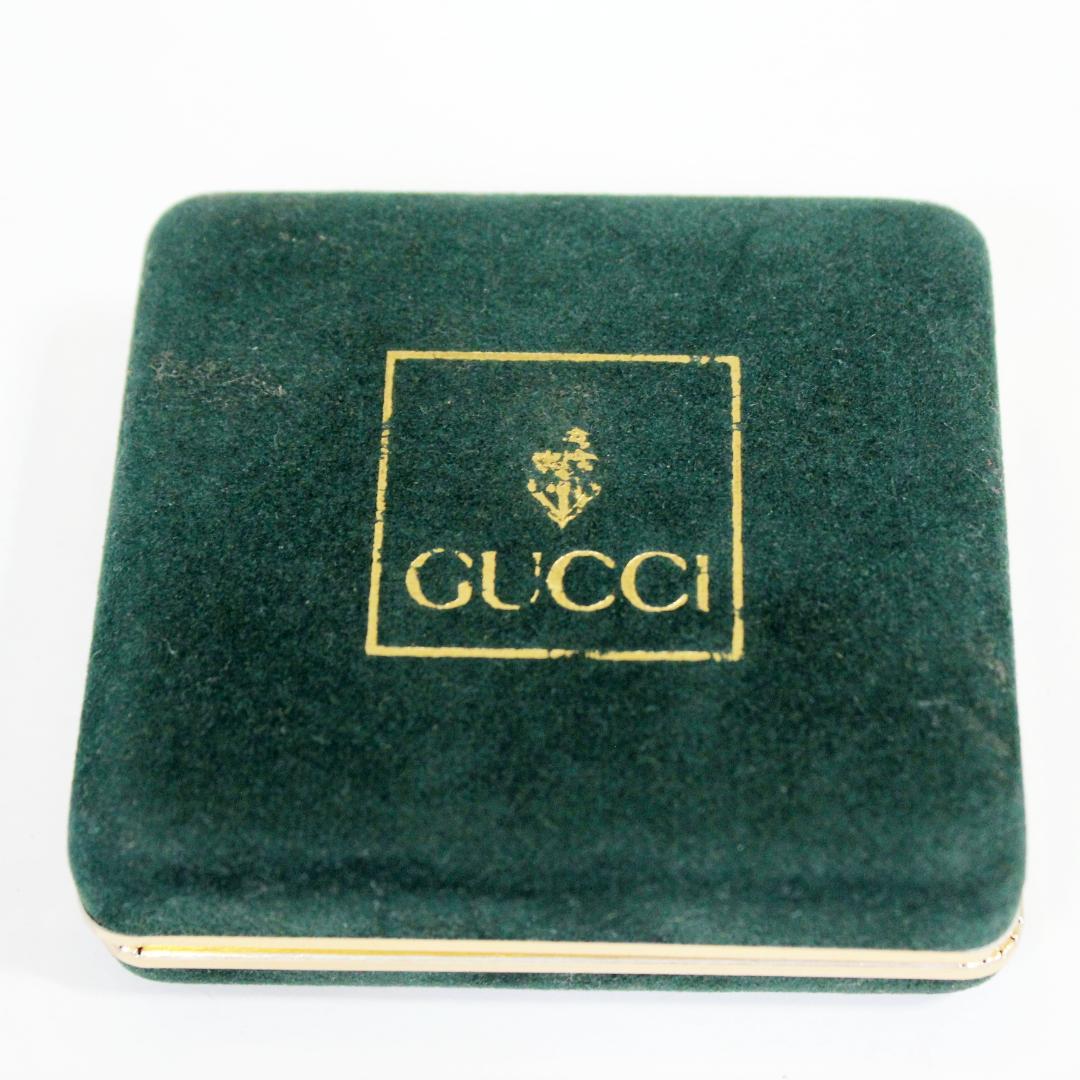 極美品 GUCCI グッチ カフス カフリンクス クレスト シルバー ゴールド