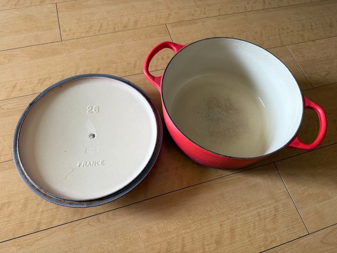 LE CREUSET 両手鍋 26cm 赤