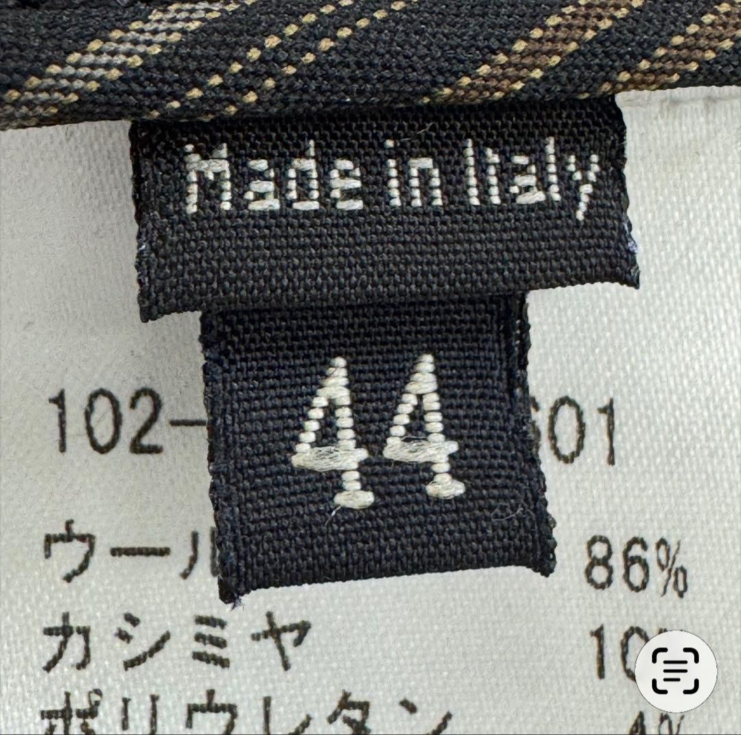 【エトロ】ETRO カシミヤ混テーラードジャケット 刻印ボタン 44 イタリア製