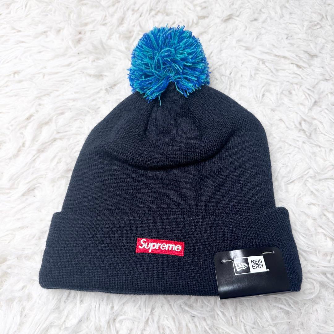 【新品タグ付】Supreme × NEW ERA ニットキャップ ボンボン