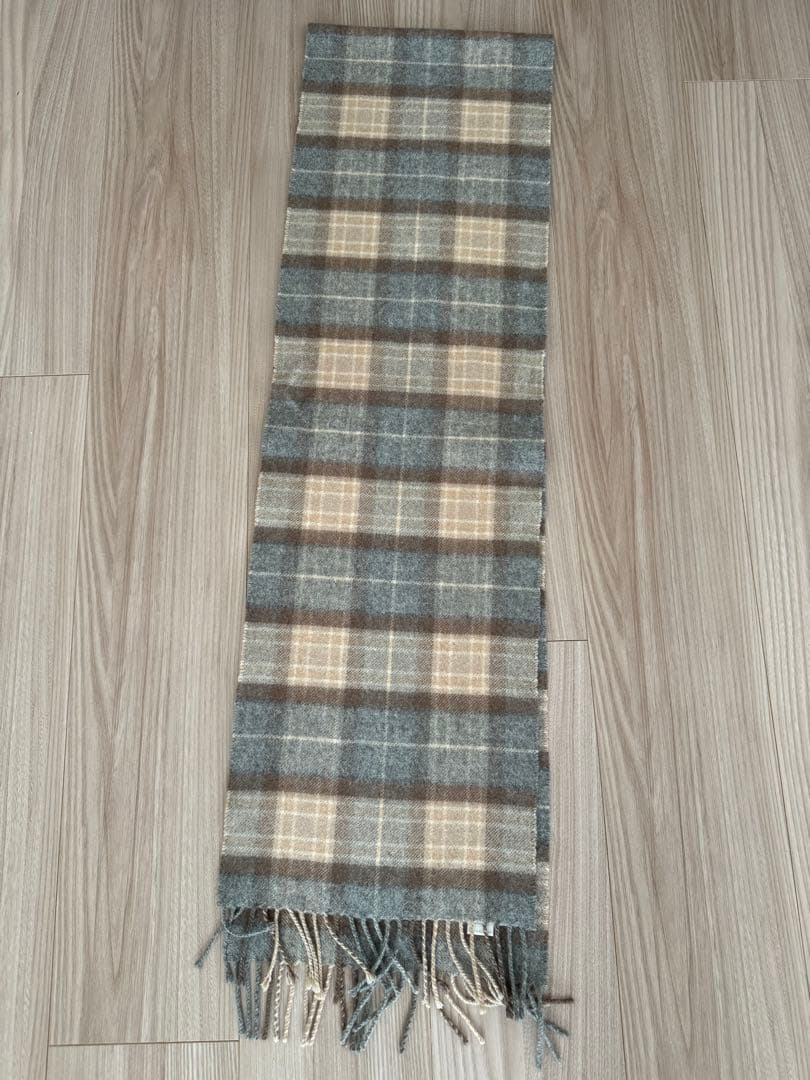 Johnstons カシミヤ　チェック柄マフラー