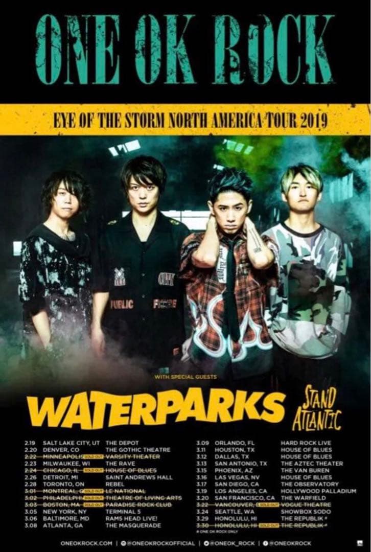 聖河まきONE OK ROCK 北米ツアー 2019 パーカー