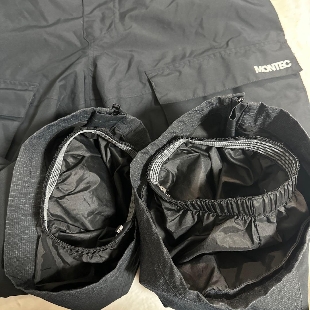 ブラック【美品】MONTEC montecスノーパンツ スノボー スキー ズボン