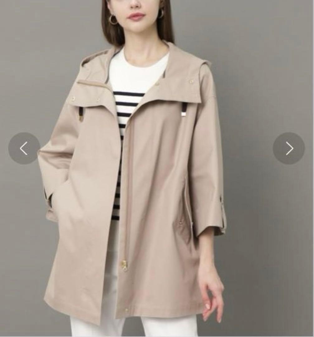 美品 23年 ドレステリア 洗える モッズコート 定価29,700円 ベージュ