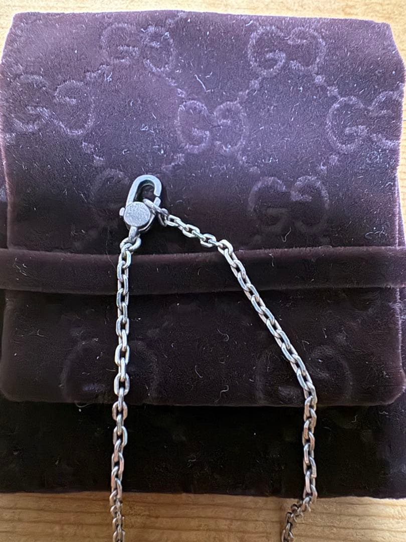 GUCCI シルバー925 長方形プレートネックレス 箱・袋・カード付き 美品