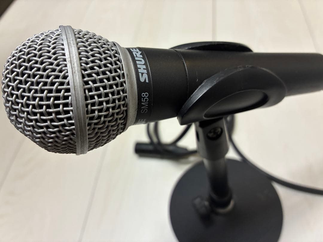 SHURE SM58 ダイナミックマイク SWなし マイクスタンド付