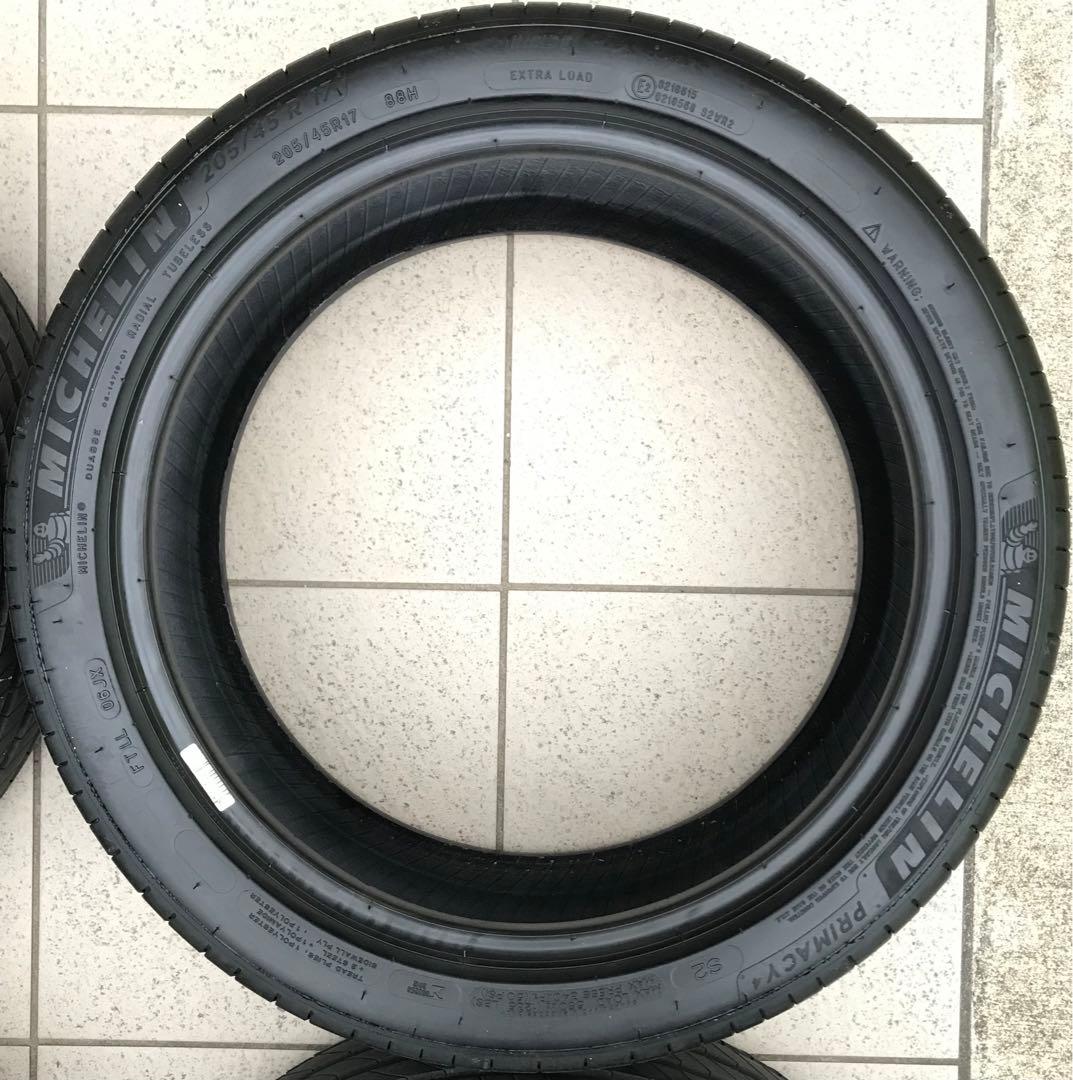 【送料無料】美品バリ山 ミシュラン PRIMACY4 205/45R17×2本①