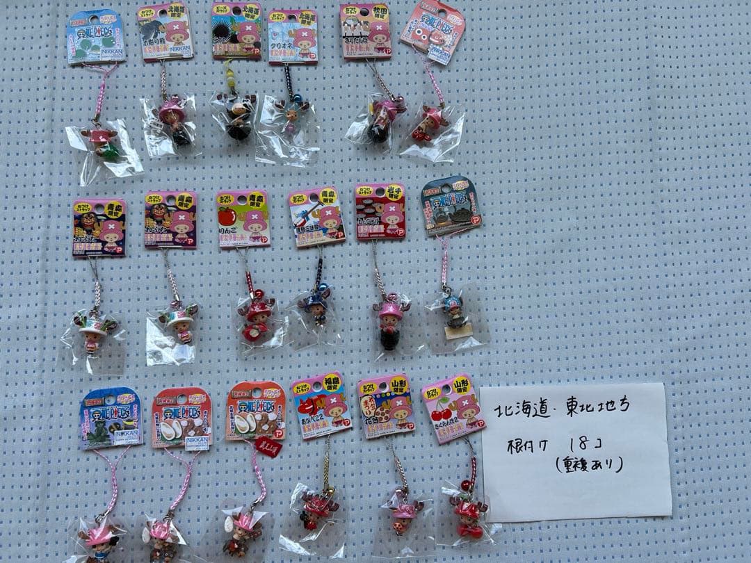 ONE PIECEご当地チョッパー ルフィ　ストラップ まとめ売り　94個