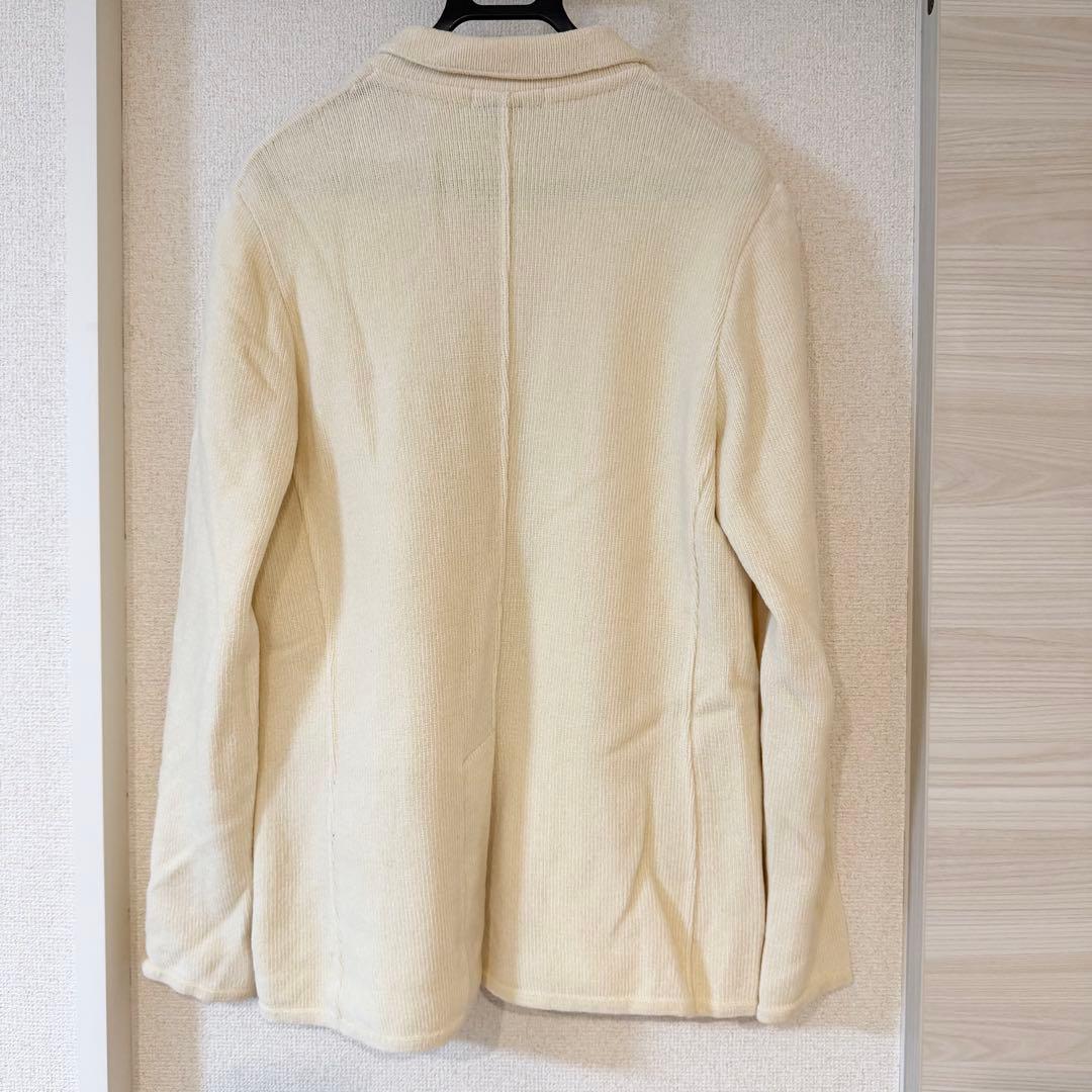 LARDINI アイボリー テーラードジャケット　ブートニエール付き