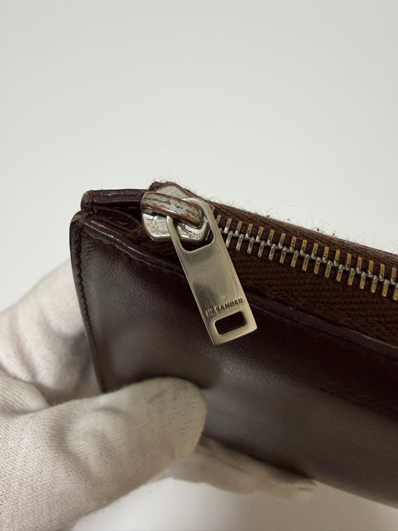 き*ち様 JIL SANDER ブラウンレザー L字 財布