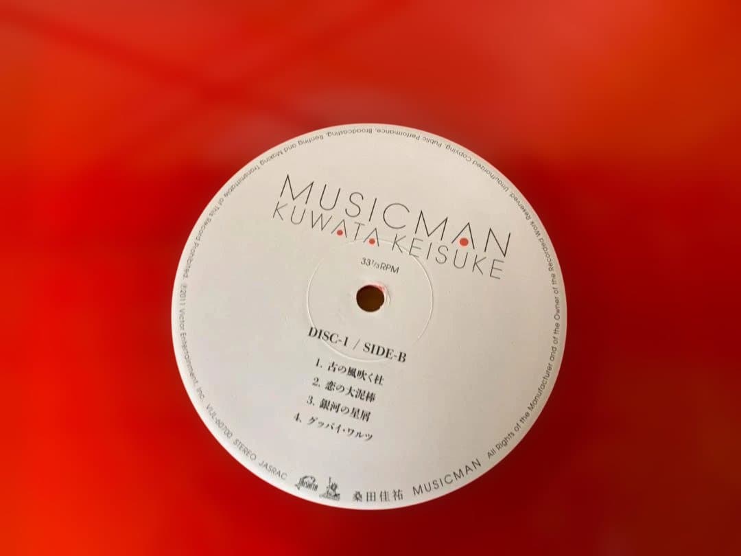 アナログ初回限定生産LP　桑田佳祐　MUSICMAN　歌詞インナー・ポスター!