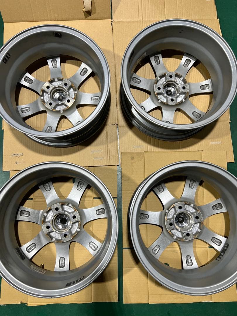 直接取引限定 15インチ シルバー アルミホイール 5スポーク PRD