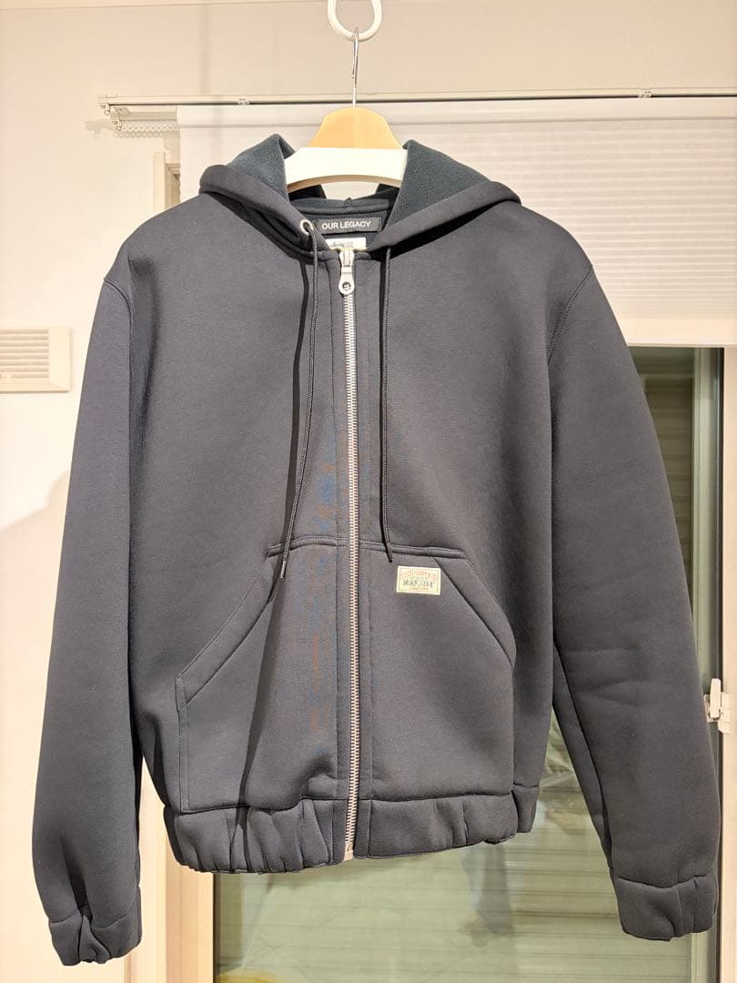ジャケット・アウター our legacy Stussy ZIP HOOD Black Scuba