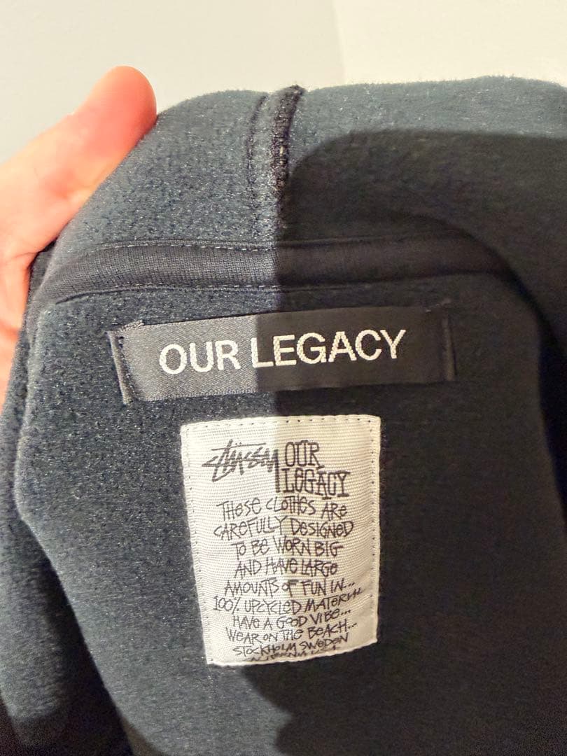 ジャケット・アウター our legacy Stussy ZIP HOOD Black Scuba
