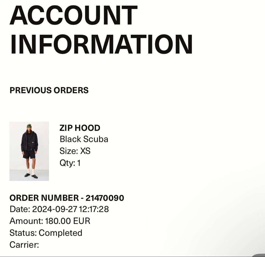 ジャケット・アウター our legacy Stussy ZIP HOOD Black Scuba
