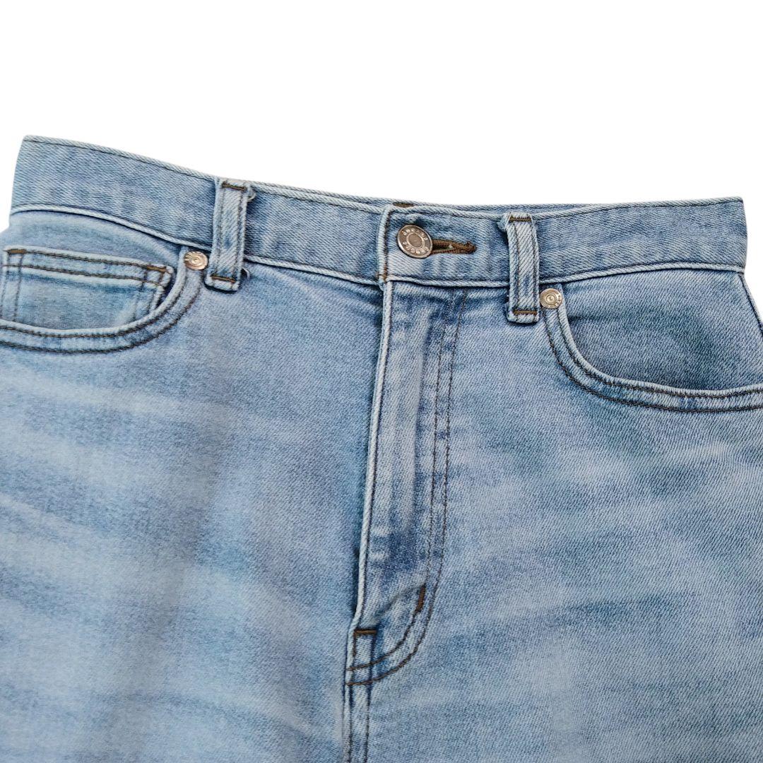 ※お花様 anuans アニュアンス クロップドテーパードデニムパンツ
