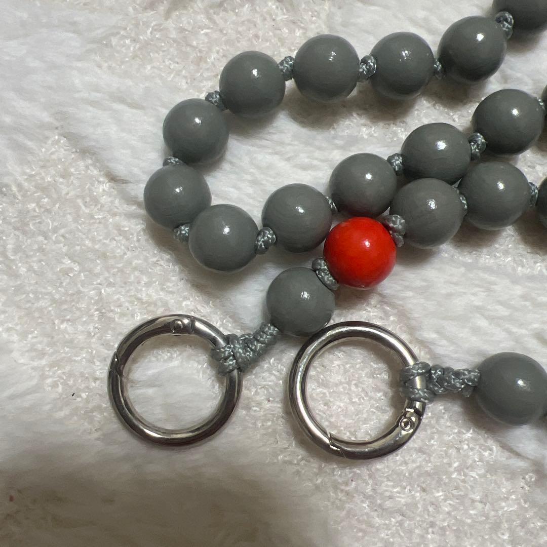 upbeads アップビーズ スマホショルダー グレー