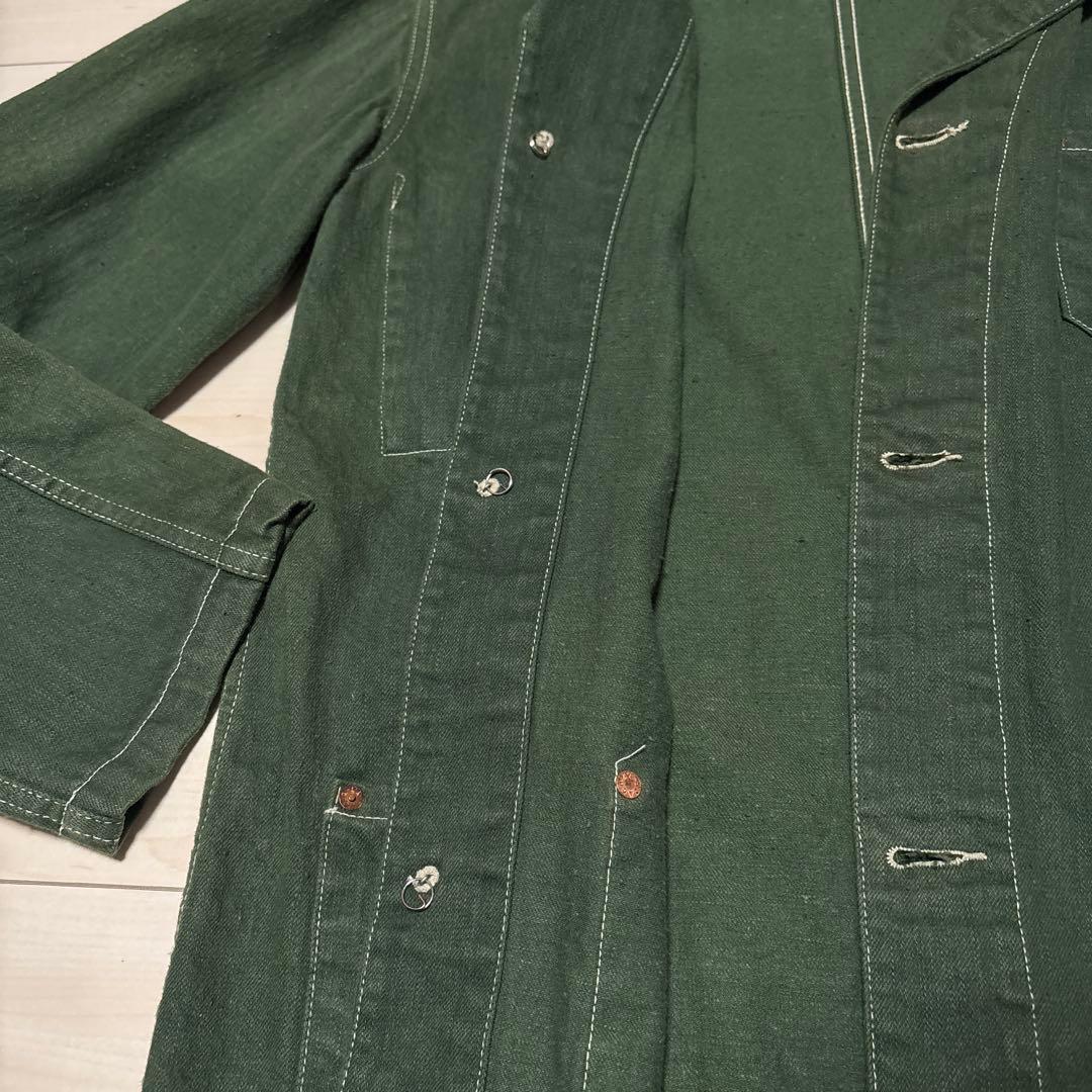 SUGAR CANE カバーオールLサイズ 緑 グリーン 美品 チェンジボタン