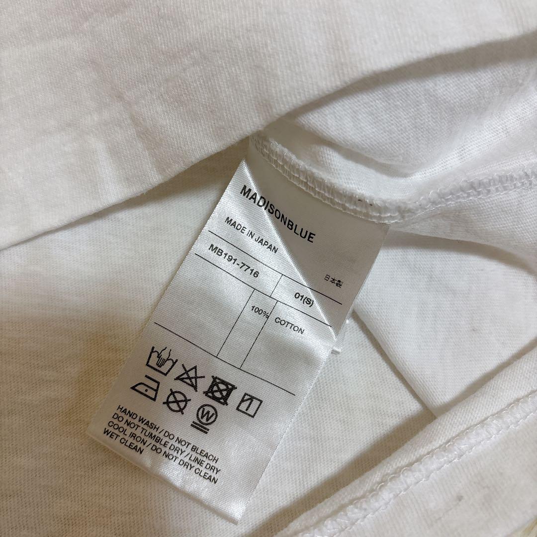 人気☆MADISONBLUE マディソンブルー HELLO Tシャツ 白 01