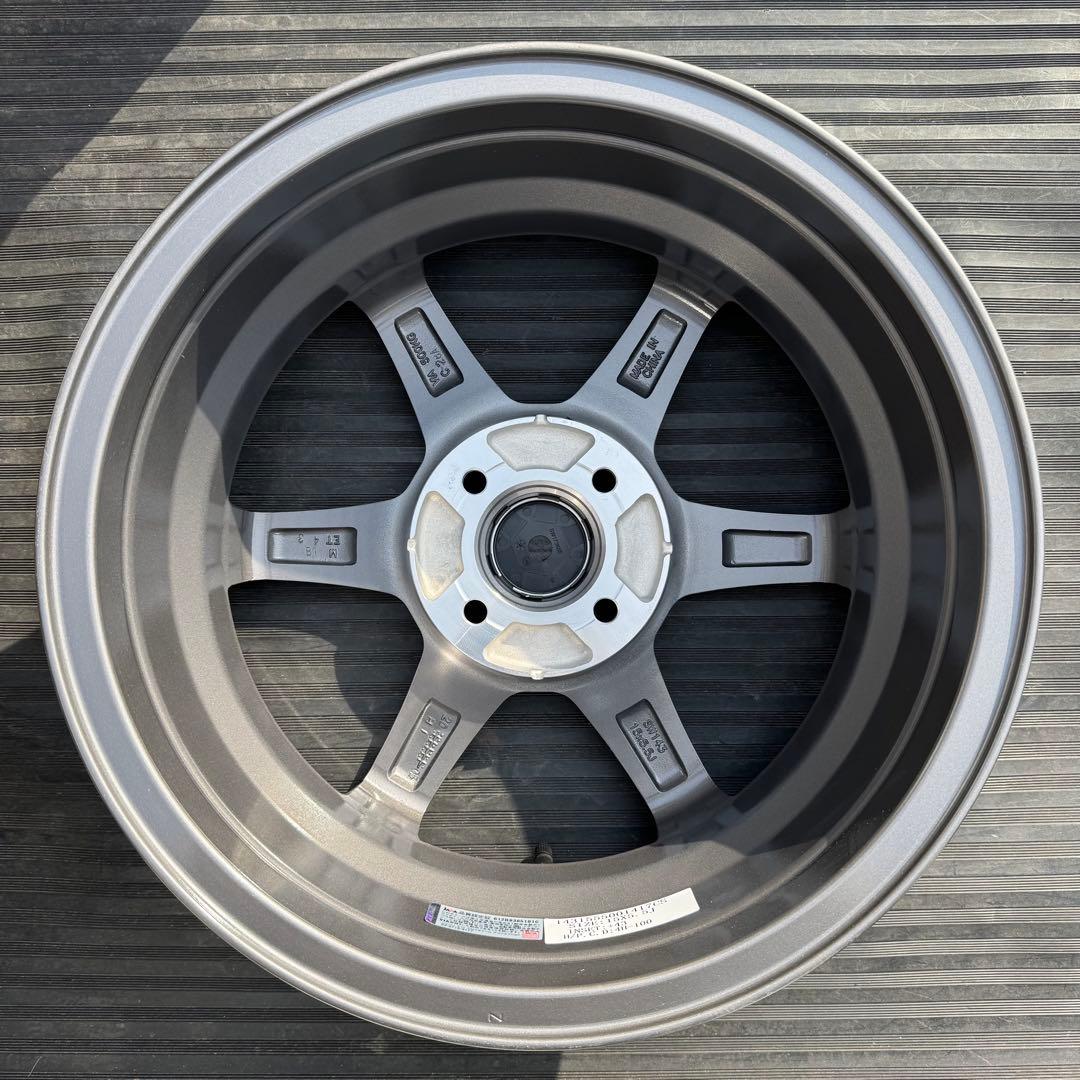 J-TECH S-6 15インチ5.5J ガンメタ6スポークホイール 4本セット