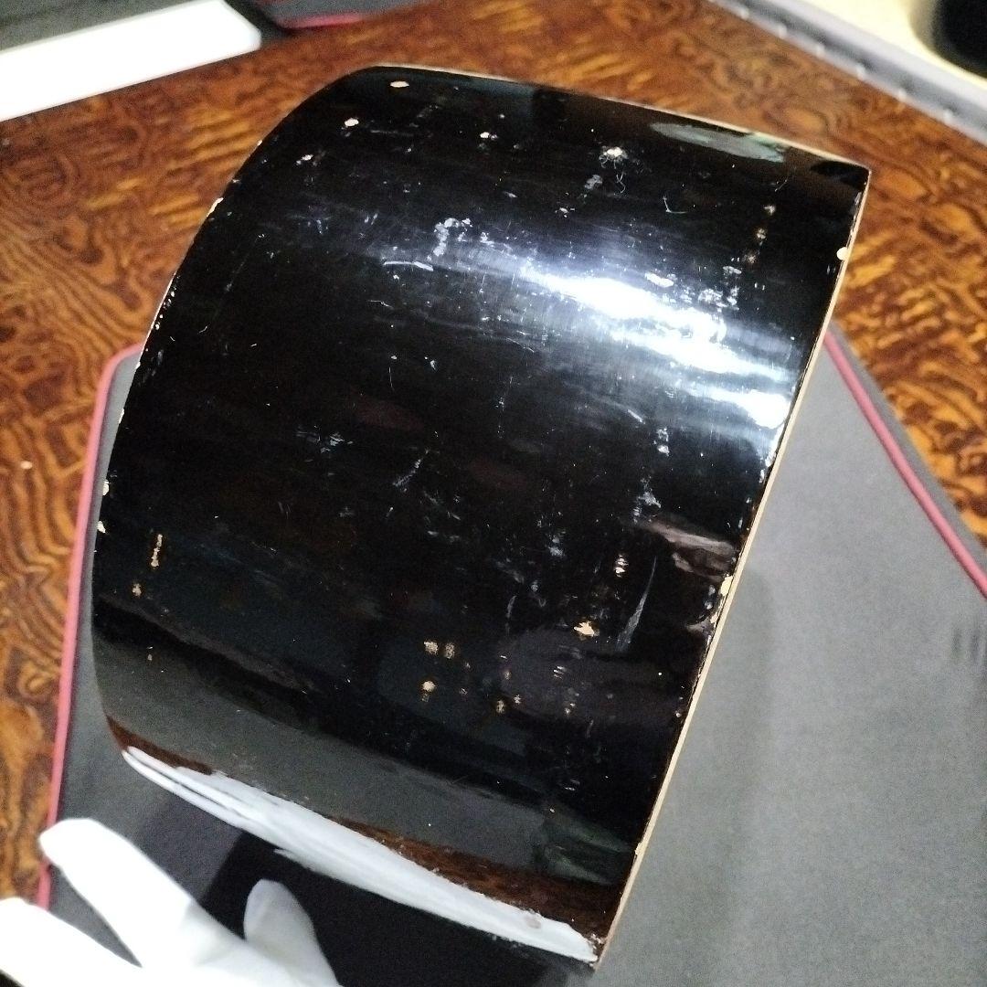 白けやき胴　締太鼓　和太鼓　くり抜き胴　中古品（黒地）