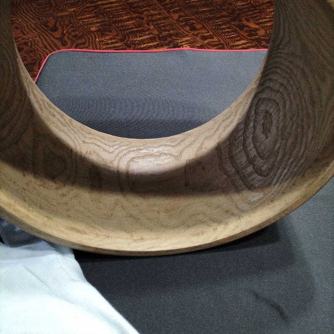 白けやき胴　締太鼓　和太鼓　くり抜き胴　中古品（黒地）