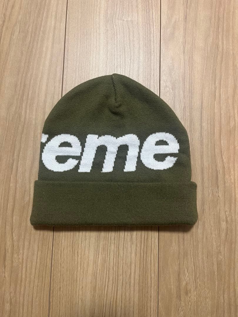 Supreme Big Logo Beanie オリーブ