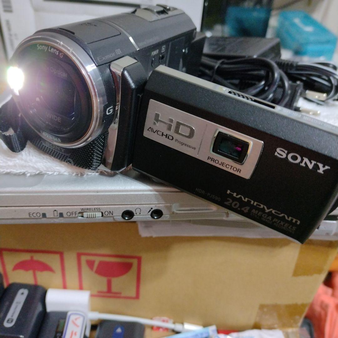 SONY HDR-PJ590 ハンディカム 本体箱取説チャージ附属