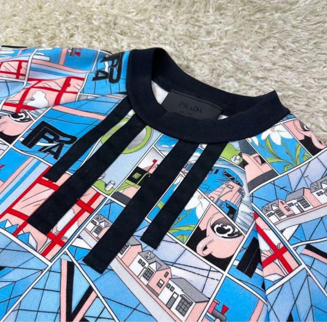 ✨極美品✨ PRADA 半袖 スウェット コミックプリント 限定品 XL メンズ