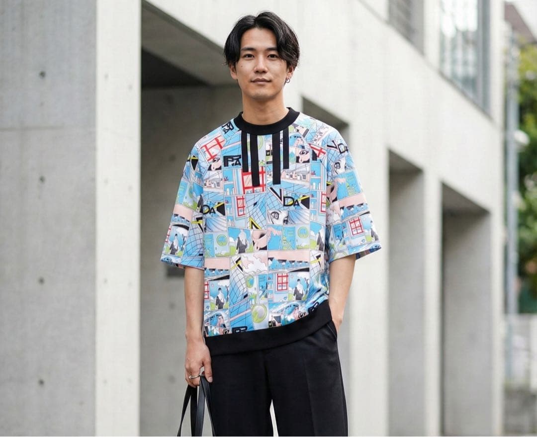 ✨極美品✨ PRADA 半袖 スウェット コミックプリント 限定品 XL メンズ