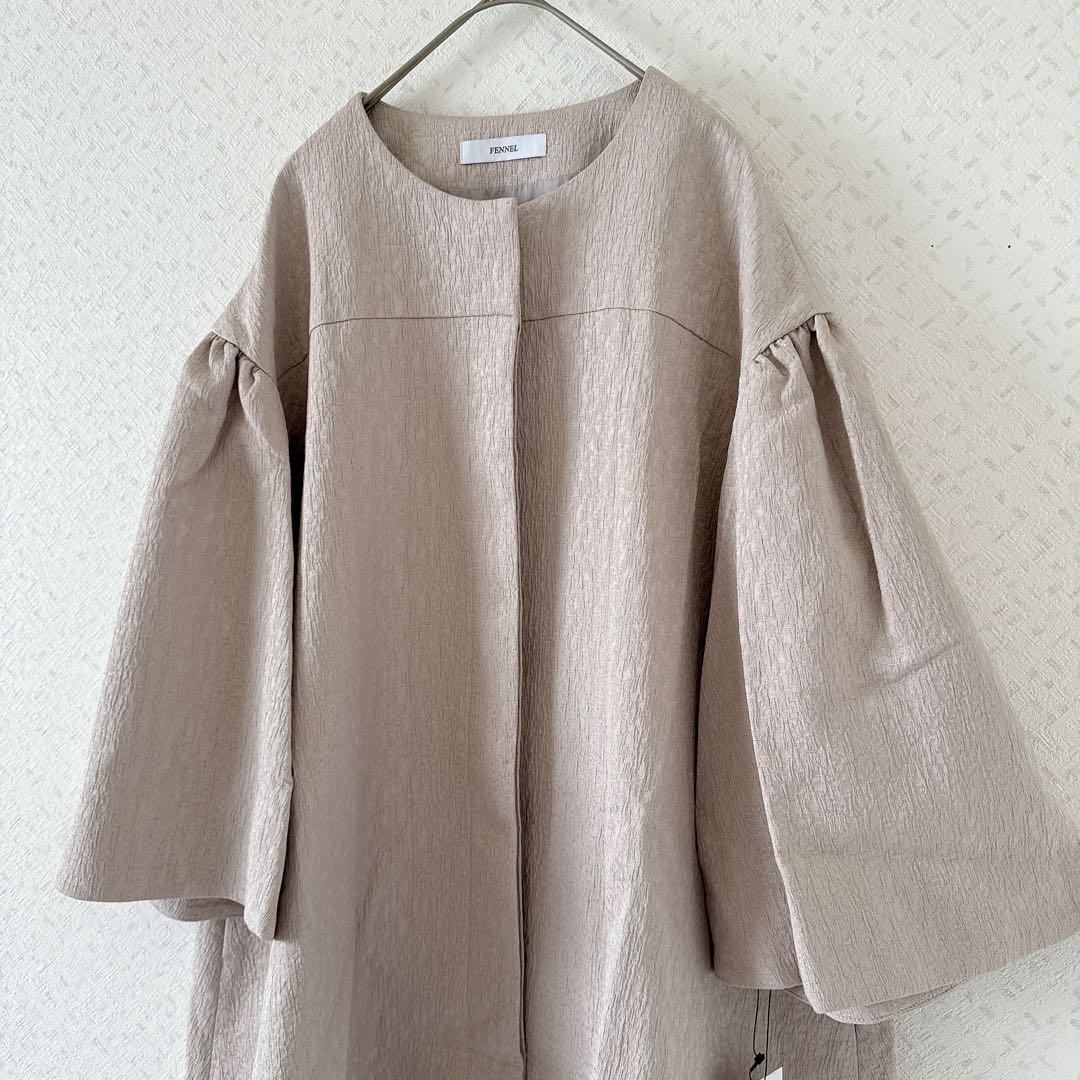 定価36000円◆新品タグ付き◆ヤマダヤ◆ふくれジャガードコート　サンドベージュ