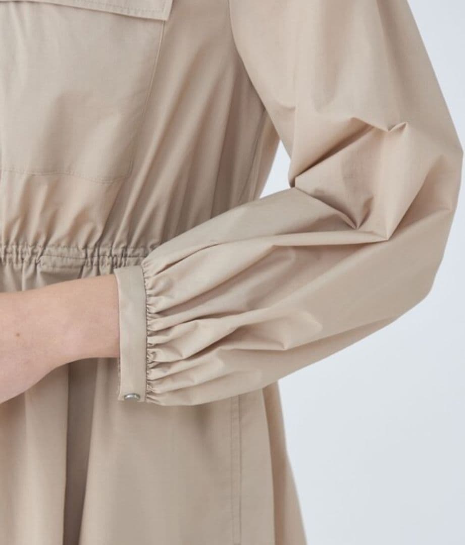 美品✨️Ballsey ライトタフタ ジップアップロングコート ネイビー 36