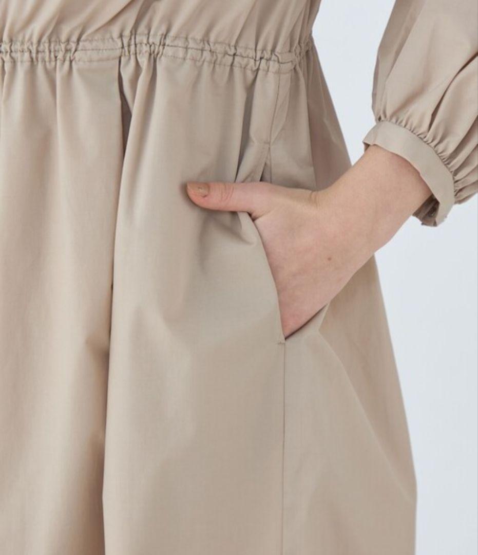 美品✨️Ballsey ライトタフタ ジップアップロングコート ネイビー 36