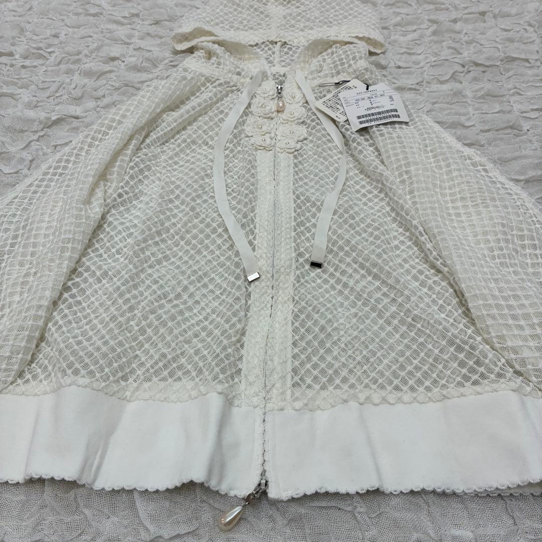 新品 未使用品 INGEBORG インゲボルグ ホワイト パーカー カーディガン