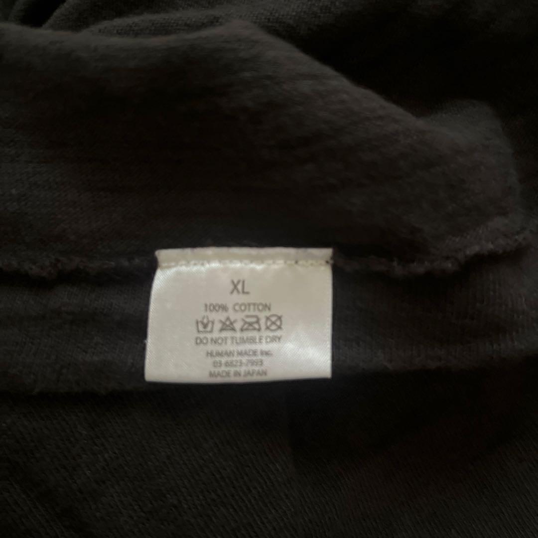 ロ*ー様 Human Made ハート型プリント Tシャツ 黒 XL